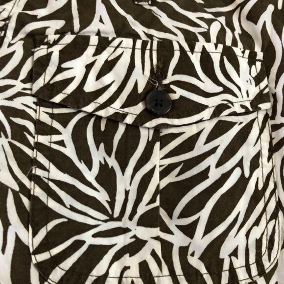 Lands End Womens Brown & White Floral Printed Skort Tie Waist Size 8 - Picture 10 of 10